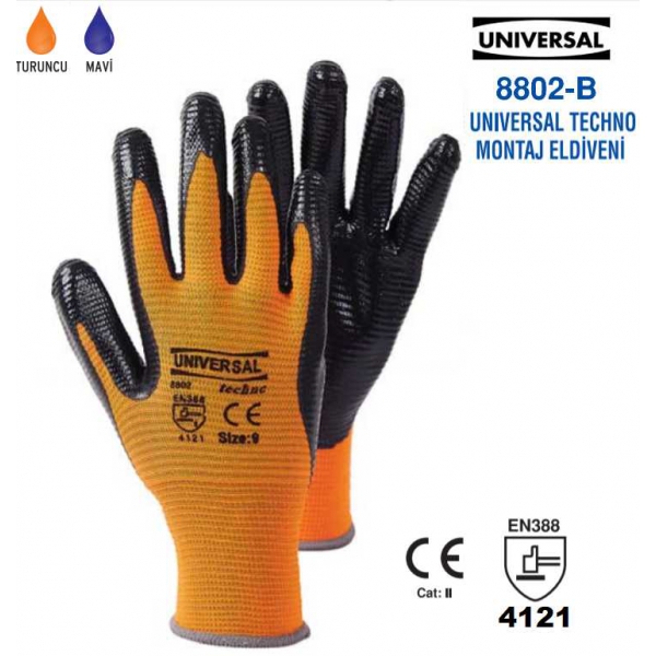 Eldiven İşçi Techno Universal Montaj 12 Li Paket