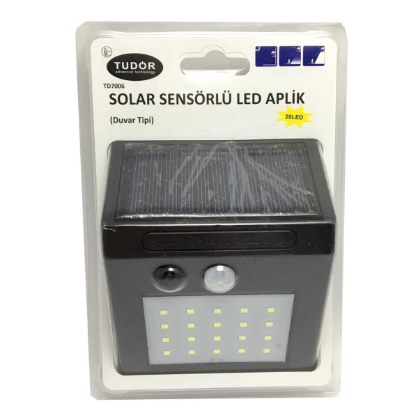 Güneş Enerjili (solar) Hareket Sensörlü 20 Ledli Dış Mekan Aydınlatma
